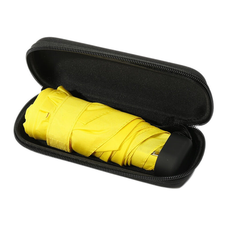 Mini High Quality Folding Pocket Umbrella - Yellow