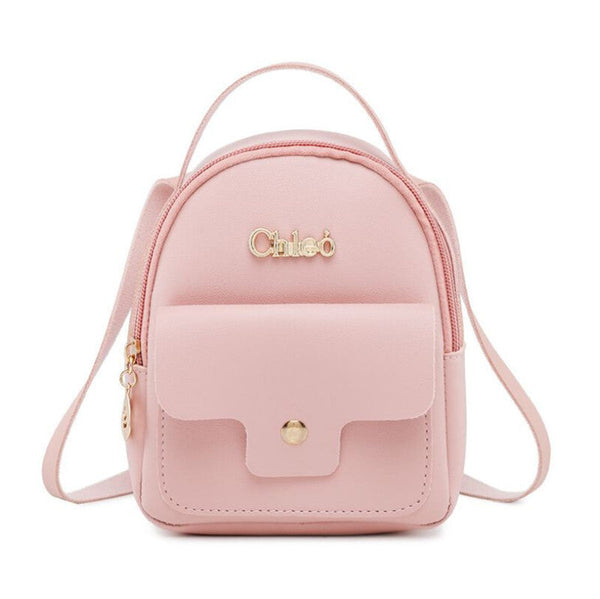 Mini High Quality Stylish Leather Backpack - Pink