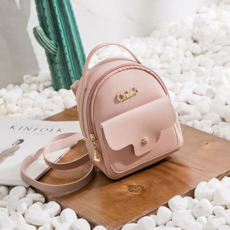 Mini High Quality Stylish Leather Backpack - Pink