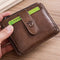 Mini Leather ID & Card Holder - Light Brown