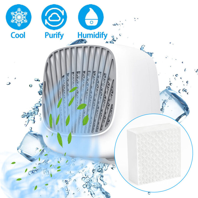 Mini Portable Air Conditioning Fan - White