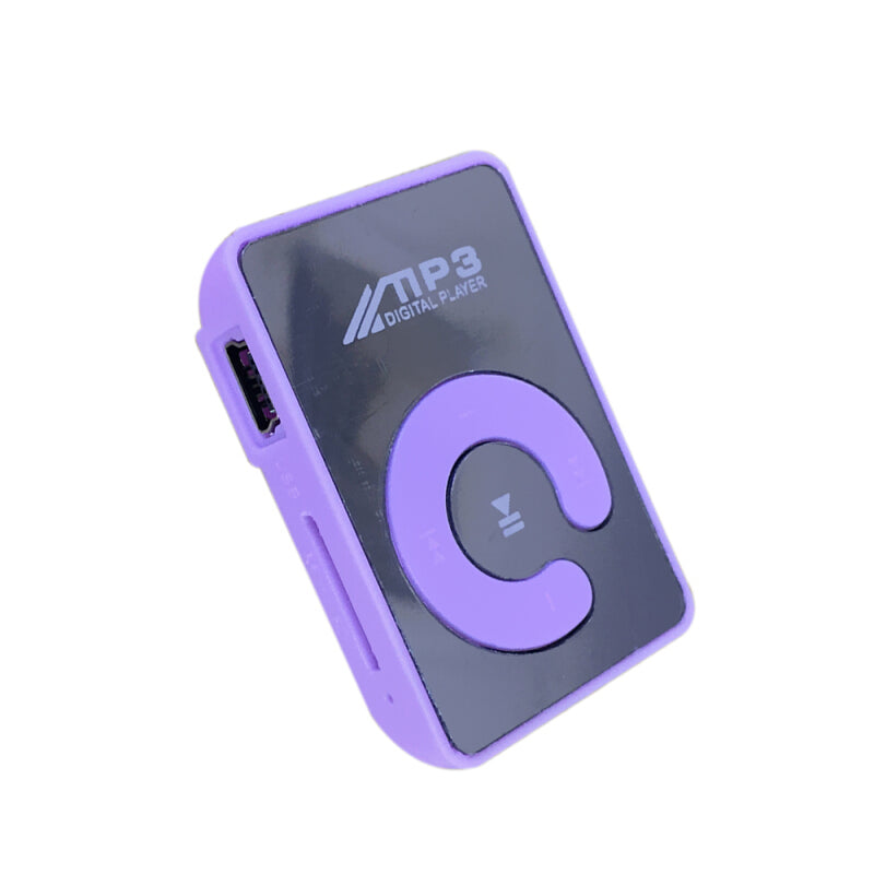 Mini Portable Fashionable Sports Clip MP3 Player - Purple