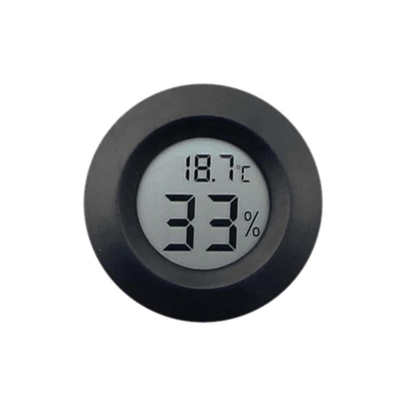 Mini Premium LCD Digital Hygrometer - Black