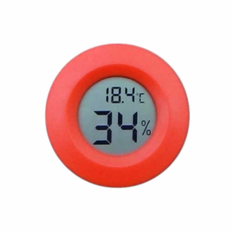 Mini Premium LCD Digital Hygrometer - Red