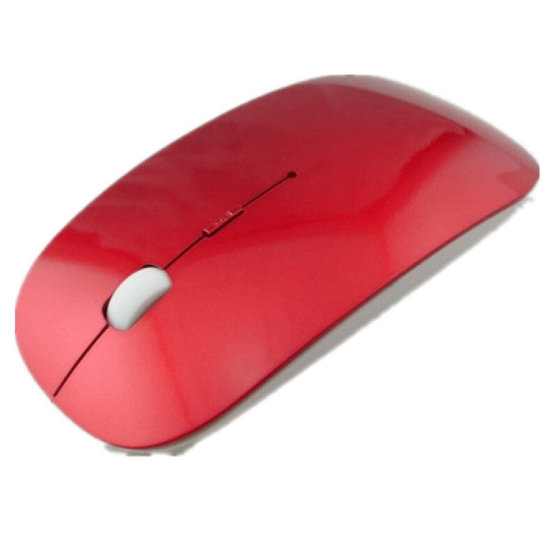 Mini Premium Slim Wireless Optical Mouse - Red