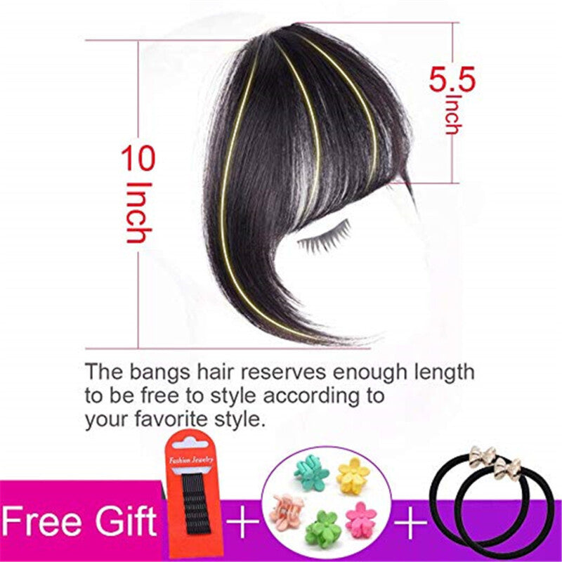 Mnycxen One Pack Hair Bangs Extension - Black