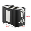 Modern Minimalist Compact Bread Toaster - Black