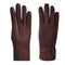 Mosunx Women Winter Cuff Soft Lining Button Decoration Gloves - Brown