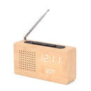 Multifunctional Digit Displaying Radio - Wood Color