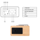 Multifunctional Digit Displaying Radio - Wood Color