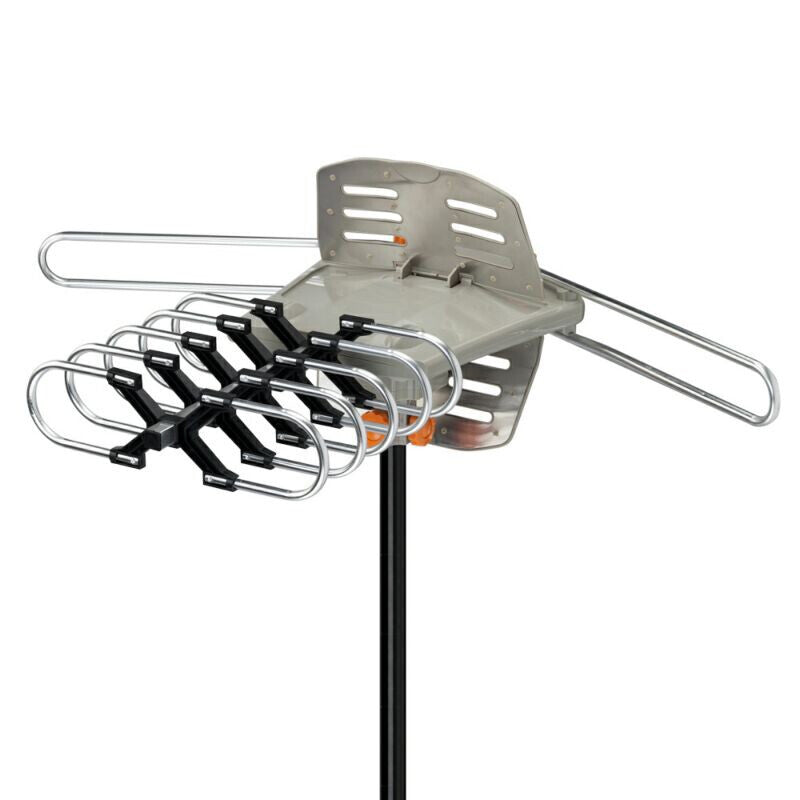 New 150Miles Outdoor Motorized TV Antenna - Silver