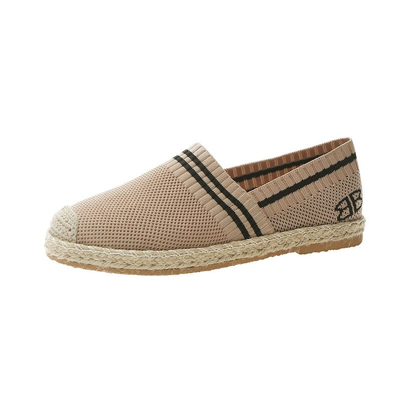 New Casual Breathable Wild Flat Shoes - Khaki