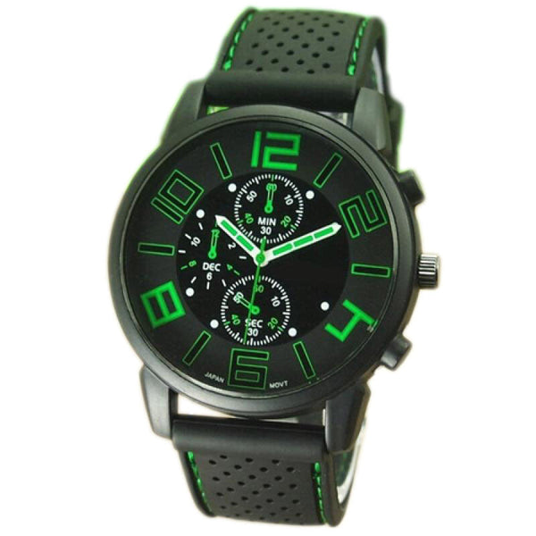 New Casual Quartz Sports Wristwatch - Green