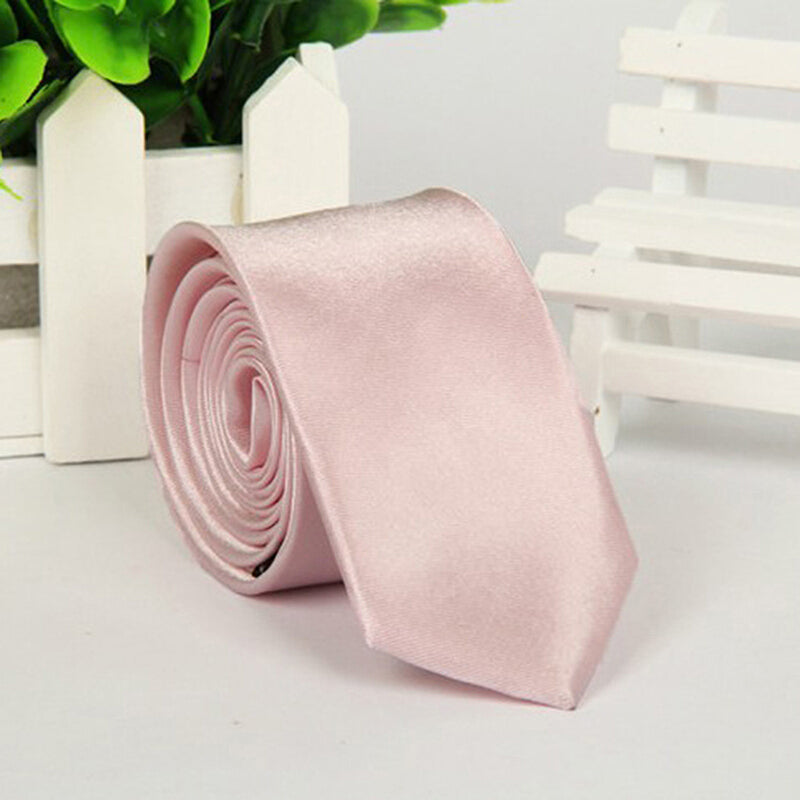 New Classic Men Jacquard Woven Silk Necktie - Fluorescent Pink