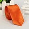 New Classic Men Jacquard Woven Silk Necktie - Orange