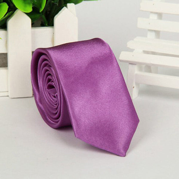 New Classic Men Jacquard Woven Silk Necktie - Purple