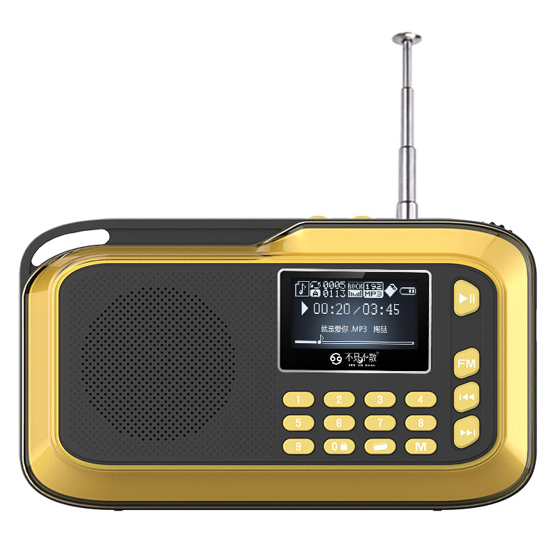 New H1 Card Radio Portable Mini Radio - Gold