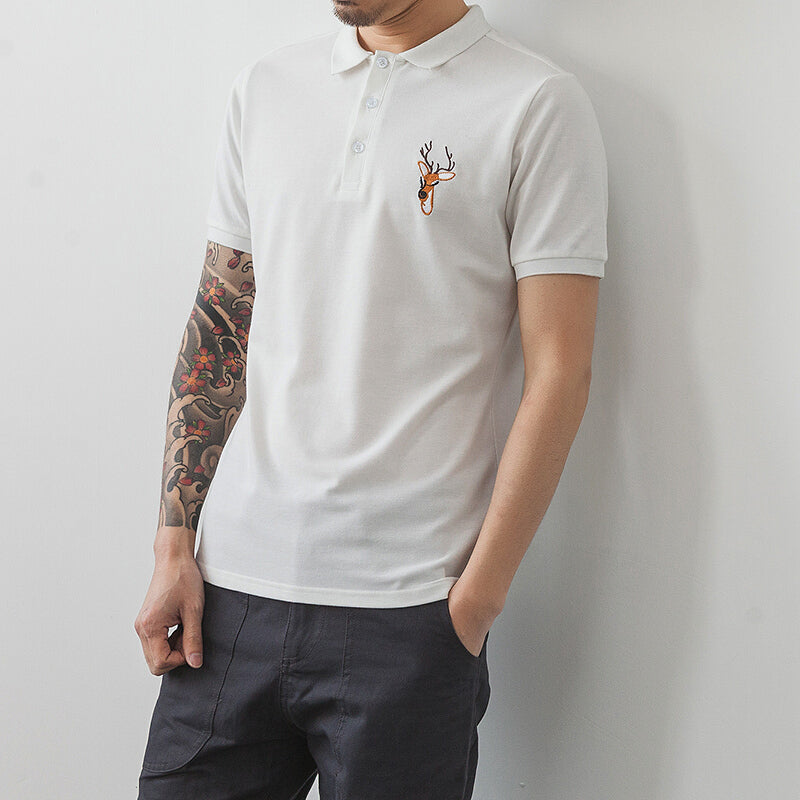 New Men's Casual Slim Fit Short Sleeve T-shirt - White