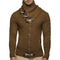 New Men's Knitted Sweater Cardigan Jacket - Brown