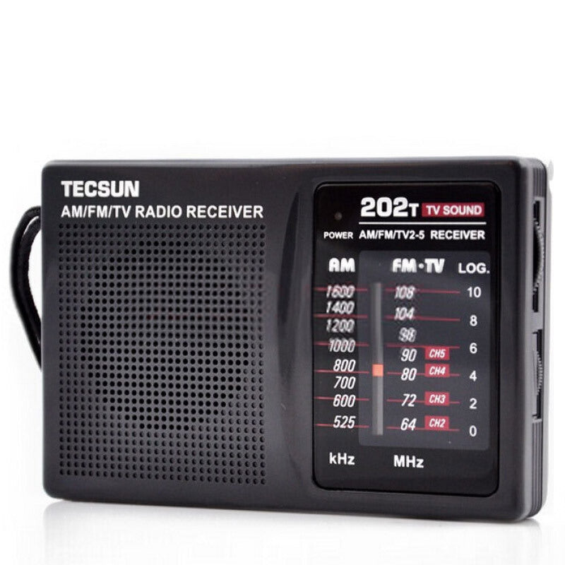 New Tecsun R202T Portable Small Radio - Black