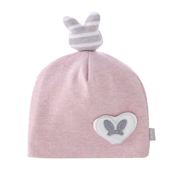 Newborn Infant Cute Rabbit Style Hat - Dark Pink