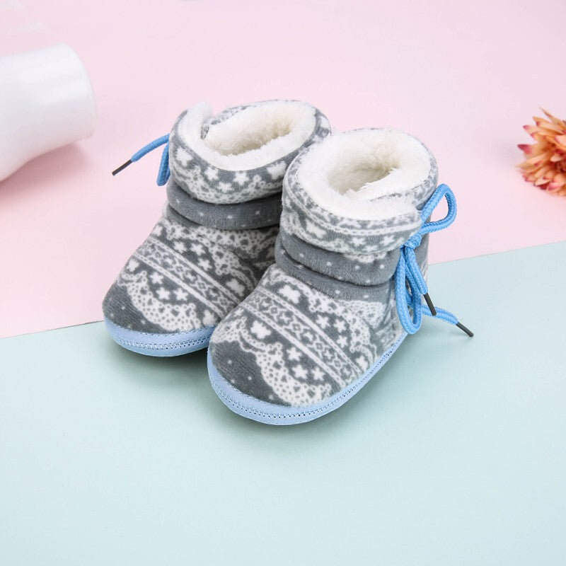 Newborn Winter Soft Sole Shoes - Blue