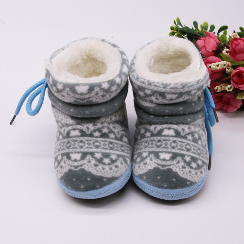 Newborn Winter Soft Sole Shoes - Blue