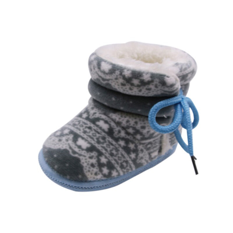 Newborn Winter Soft Sole Shoes - Blue