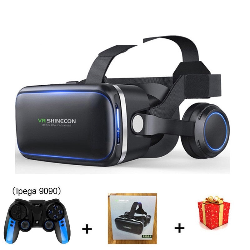 Shinecon 6.0 Casque VR Glasses w/ Box and Remote - Black