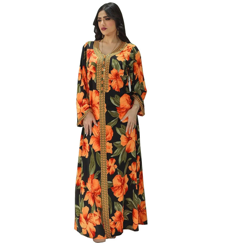 KTX-8130037907672 2024 Latest Netflix Style Popular Fashion Temperament Women's Clothing Kaftan