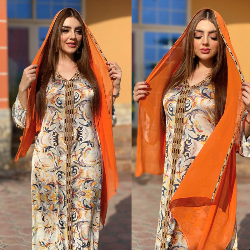 KTX-8130021884120 1064 Latest Netflix Style Popular Fashion Temperament Women's Clothing Kaftan