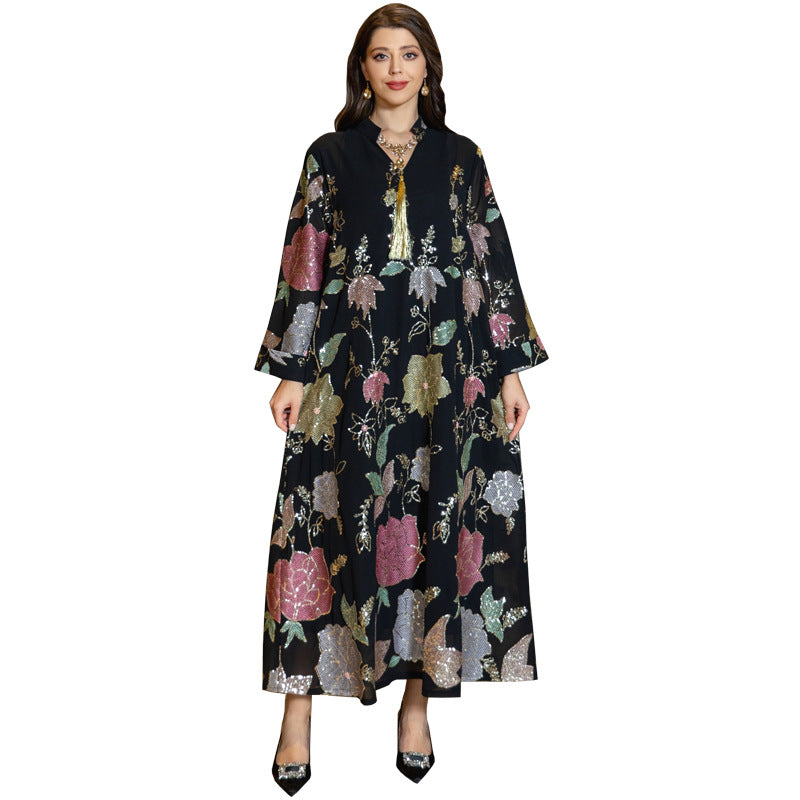 KTX-8129431699672 KT-12-28-1007 Latest Netflix Style Popular Fashion Temperament Women's Clothing Kaftan