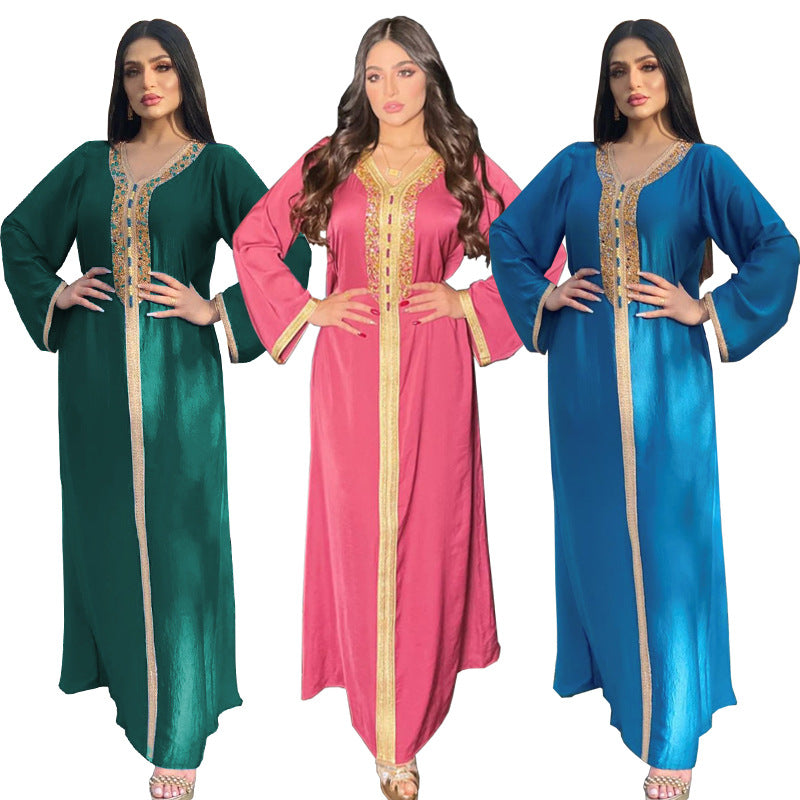 KTX-8130025128152 1077 Latest Netflix Style Popular Fashion Temperament Women's Clothing Kaftan