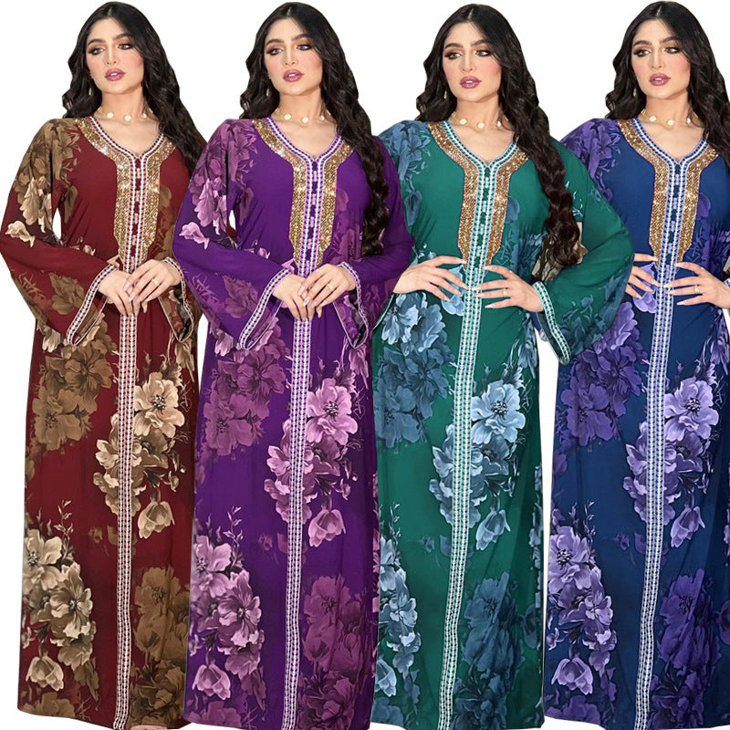 KTX-8129431732440 KT-12-28-1008 Latest Netflix Style Popular Fashion Temperament Women's Clothing Kaftan