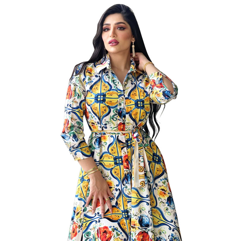 KTX-8130037743832 2024 Latest Netflix Style Popular Fashion Temperament Women's Clothing Kaftan