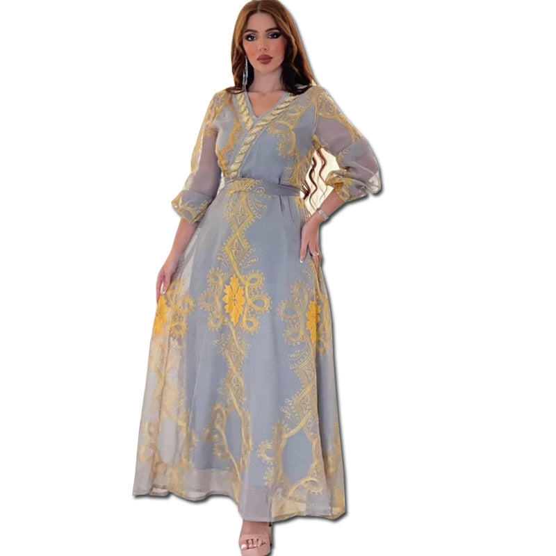 KTX-8129435336920 1037 Latest Netflix Style Popular Fashion Temperament Women's Clothing Kaftan