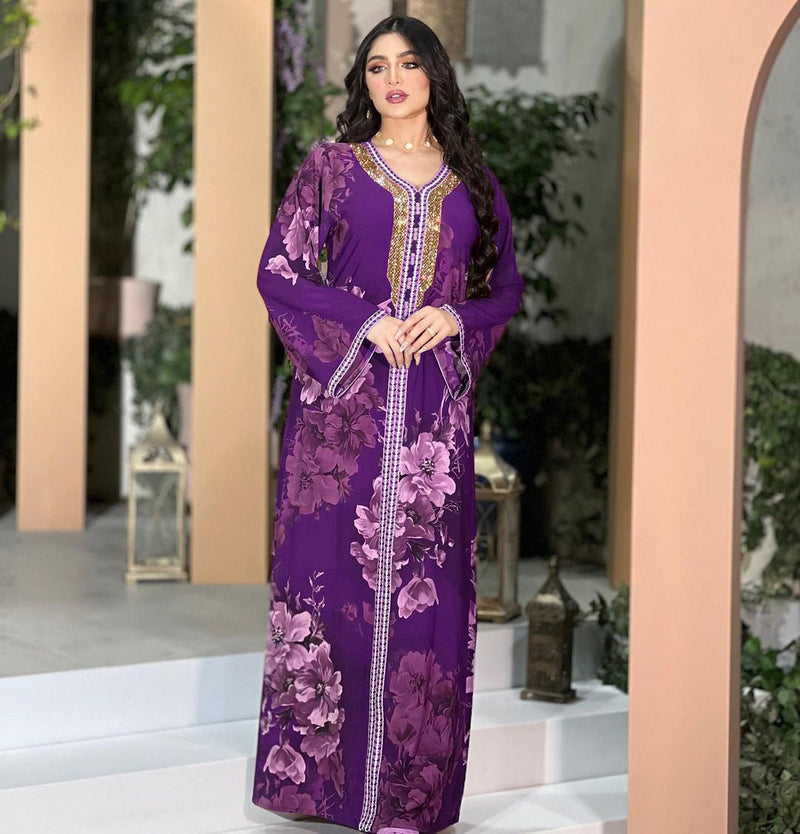 KTX-8129431732440 KT-12-28-1008 Latest Netflix Style Popular Fashion Temperament Women's Clothing Kaftan