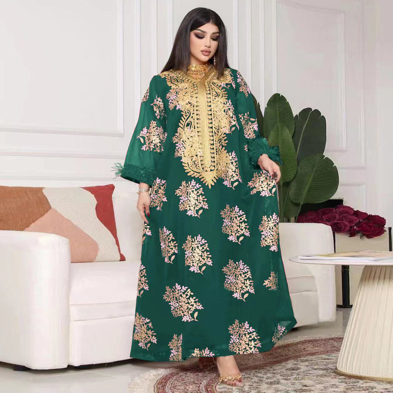 KTX-8130030108888 2024 Latest Netflix Style Popular Fashion Temperament Women's Clothing Kaftan