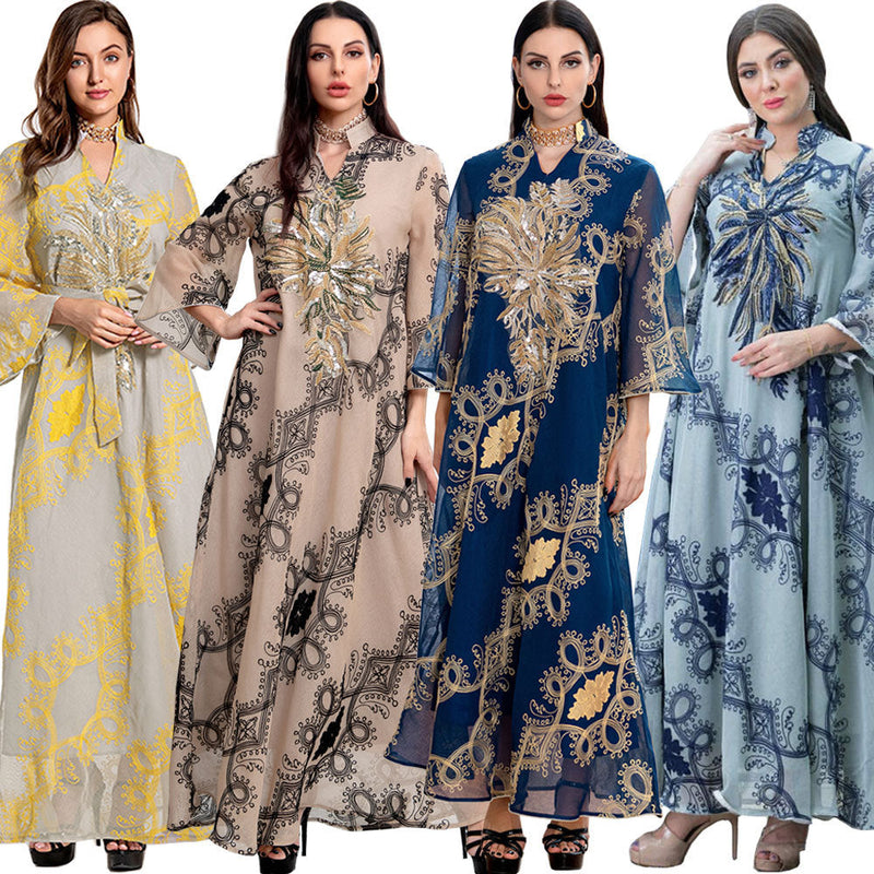 KTX-8130027847896 1091 Latest Netflix Style Popular Fashion Temperament Women's Clothing Kaftan