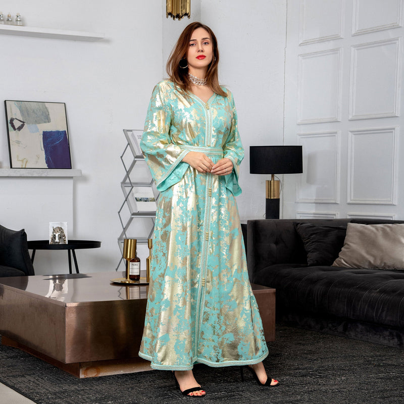 KTX-8130038202584 2024 Latest Netflix Style Popular Fashion Temperament Women's Clothing Kaftan