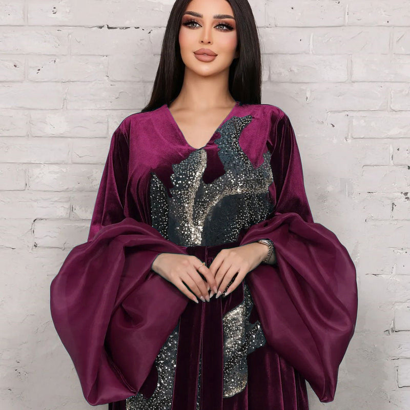 KTX-8129423704280 KT-12-28-2001 Latest Netflix Style Popular Fashion Temperament Women's Clothing Kaftan