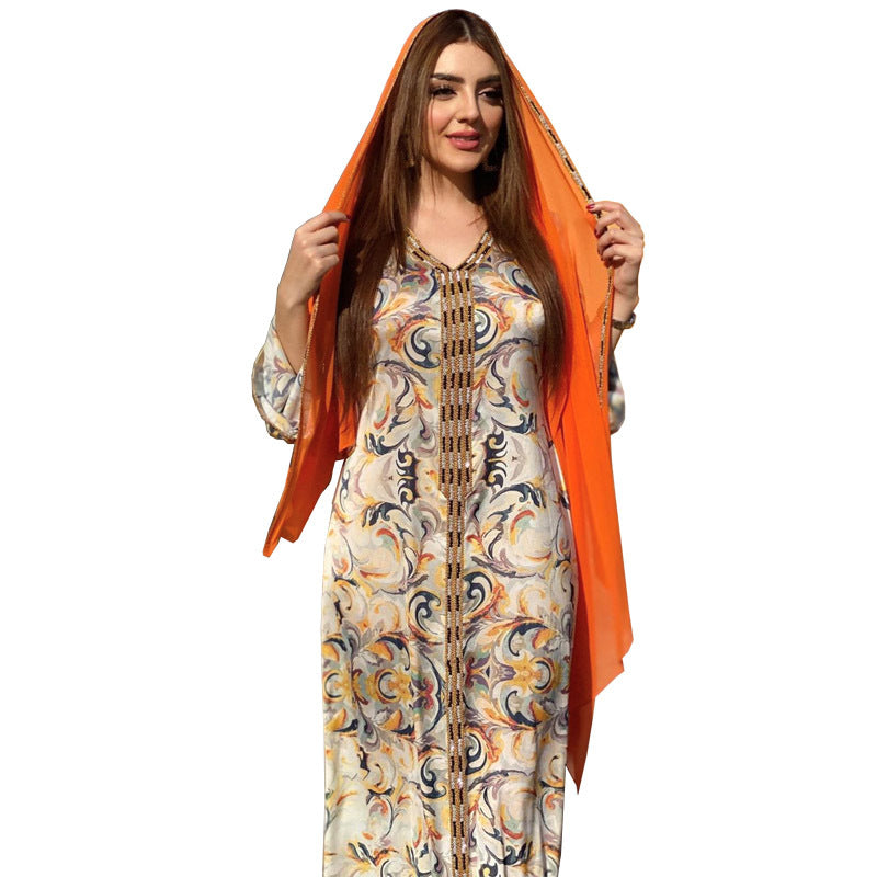 KTX-8130021884120 1064 Latest Netflix Style Popular Fashion Temperament Women's Clothing Kaftan