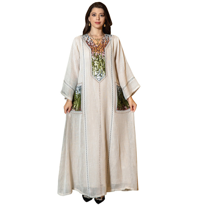 KTX-8130032369880 2024 Latest Netflix Style Popular Fashion Temperament Women's Clothing Kaftan