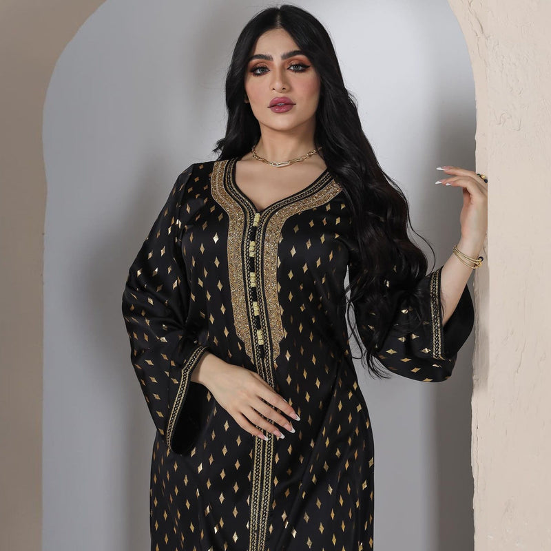 KTX-8130031911128 2024 Latest Netflix Style Popular Fashion Temperament Women's Clothing Kaftan