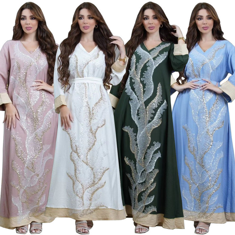 KTX-8130022736088 1067 Latest Netflix Style Popular Fashion Temperament Women's Clothing Kaftan