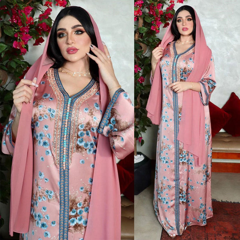 KTX-8129432649944 1009 Latest Netflix Style Popular Fashion Temperament Women's Clothing Kaftan