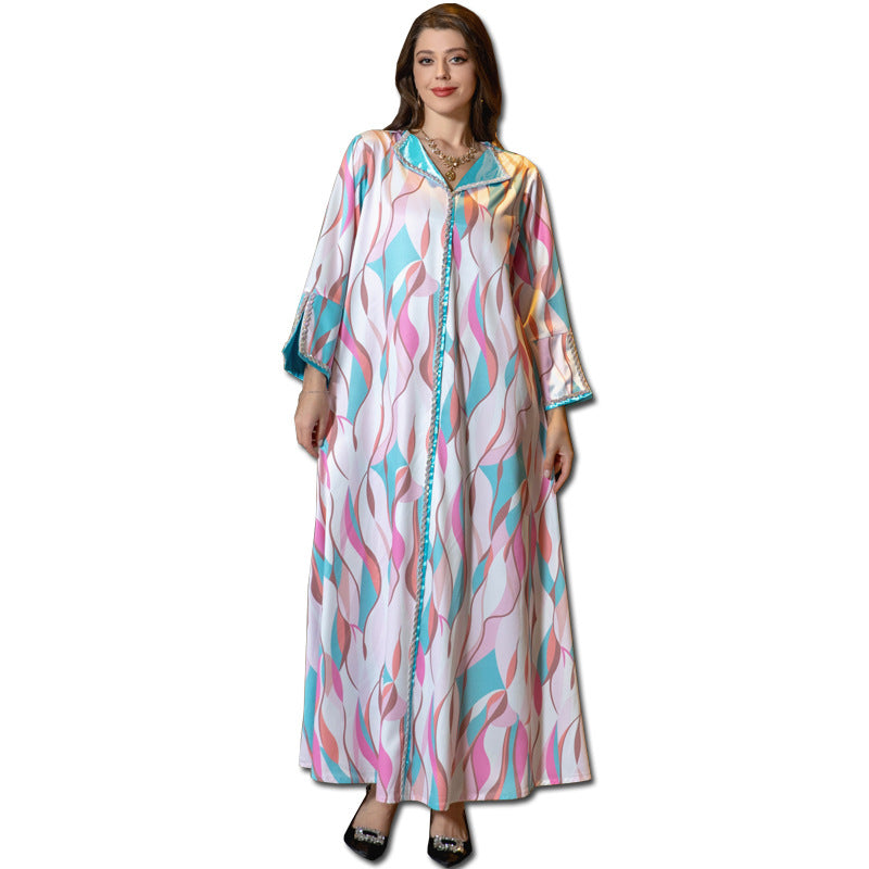 KTX-8129437368536 1058 Latest Netflix Style Popular Fashion Temperament Women's Clothing Kaftan