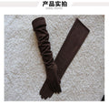 Gloves winter women's lengthened and thickened warm student suede ladies riding cold-proof driving anti-freezing touch screen winter