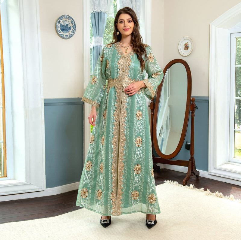 KTX-8129434943704 1032 Latest Netflix Style Popular Fashion Temperament Women's Clothing Kaftan