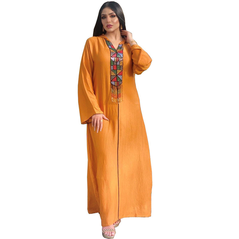 KTX-8129431830744 1002 Latest Netflix Style Popular Fashion Temperament Women's Clothing Kaftan